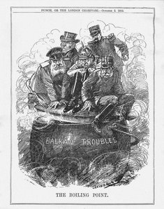 Het kookpunt. Punch Magazine, 2 oktober 1912
