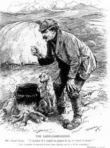De land-campaigner, 1913 door Leonard Raven Hill