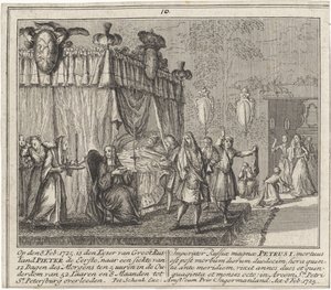 De Dood van Peter de Grote op 8 februari 1725