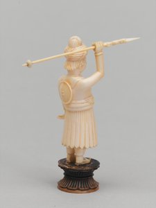 Zwarte pion, schaakstuk, India, circa 1820 door Leonard Wells Volk