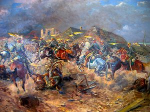 Aanval van Poolse Uhlans op Bolsjewieken bij Sloutsk, 1919, 1920