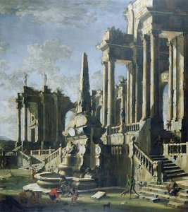 Denkbeeldige Ruïnes door Leonardo Coccorante