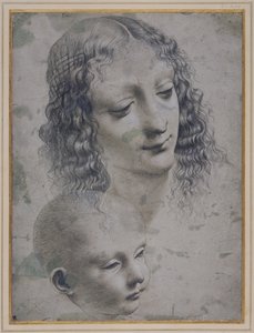 Het hoofd van een vrouw en het hoofd van een baby