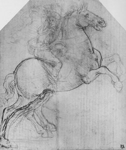 Een ruiter op een steigerend paard, ca. 1480, 1945