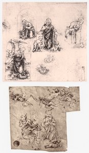 Aanbidding van het Kind, ca. 1483 door Leonardo da Vinci