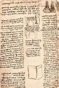 Architectonische tekening door Leonardo da Vinci