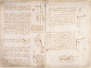 Aantekeningen en diagrammen over mechanica, uit 