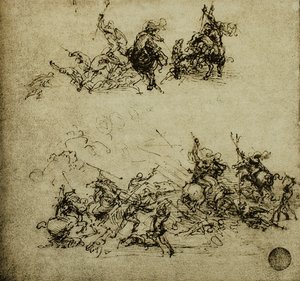 Slagveld door Leonardo da Vinci