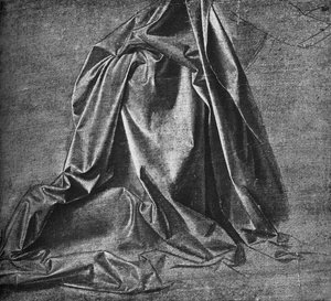 Gipsafgietsel van Draperie voor een Knielende Figuur naar Rechts, ca. 1470 1945