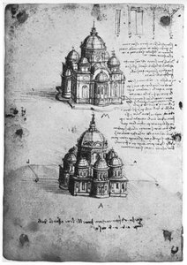 Ontwerpen voor een centrale kerk, ca. 1488-1490