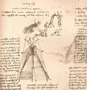 Diagram dat de theorie van licht en schaduw illustreert en schetsen van figuren, c1472-c1519 1883 door Leonardo da Vinci