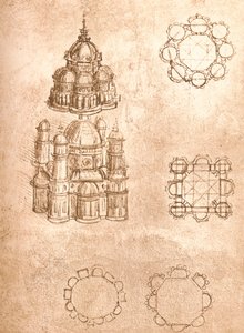 Tekening van kerken, ca. 1472-ca. 1519 1883