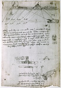 Fragment uit een Da Vinci Manuscript dat het principe en de constructie van een "Sea Dredge" beschrijft (manuscript)