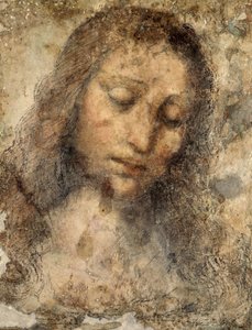 Gezicht van Jezus Christus, kopie van het Laatste Avondmaal door Leonardo da Vinci