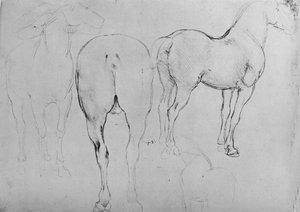 Vier schetsen van paarden, ca. 1480
