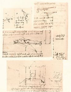 Vier tekeningen die de praktijk van het schilderen illustreren, ca. 1472-ca. 1519, 1883 door Leonardo da Vinci