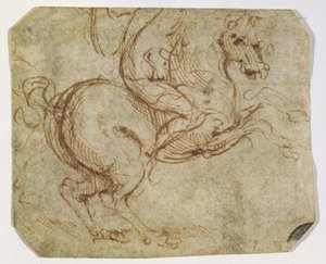 Paard en ruiter door Leonardo da Vinci