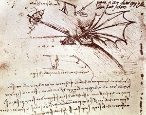 MS B fol.88v Testen van de belastbaarheid van een vleugel
