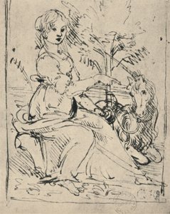 Maagd met een Eenhoorn door Leonardo da Vinci