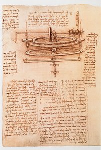 Ms 8937 fol.142r Studie voor een waterrad, 