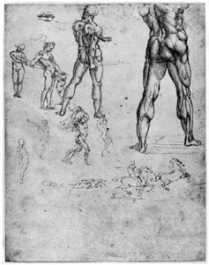 Naaktstudies voor De Slag bij Anghiari, ca. 1503-1505, 1954