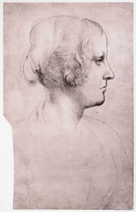 Portret van een meisje met een muts, 1493-1495 door Leonardo da Vinci