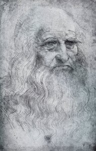 Zelfportret van Leonardo da Vinci, c1512-1515 door Leonardo da Vinci