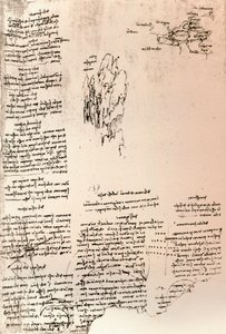 Schets van een piek in Armenië, en een schetskaart van Armenië, ca. 1472-ca. 1519, 1883 door Leonardo da Vinci