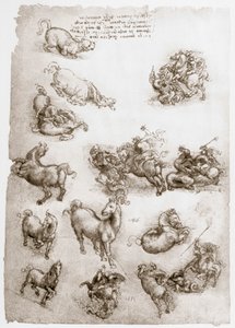 Sint Joris en de Draak door Leonardo da Vinci