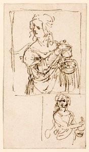 Studies voor Sint Maria Magdalena door Leonardo da Vinci