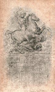 Studie voor het Sforza-monument, c1482-c1499 1883 door Leonardo da Vinci