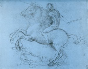 Studie voor het Sforza Monument door Leonardo da Vinci