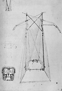 Studie van Motiefapparaat van Vliegmachine met Grondplan van Mechanisme van Basis, 1928