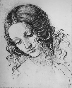 Studie van een vrouwenhoofd, c1480 1945