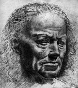 Studie van expressie door Leonardo da Vinci
