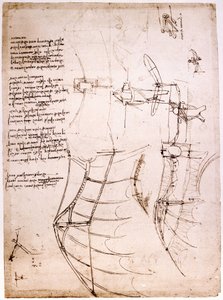 Studie over vleugels. Codex Atlanticus