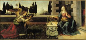 De Annunciatie door Leonardo da Vinci