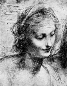 Het hoofd van de Madonna, 15e eeuw 1930s door Leonardo da Vinci