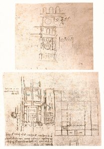 Twee architecturale tekeningen, ca. 1472-ca. 1519, 1883