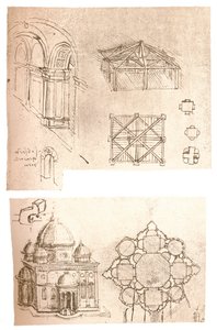 Twee architecturale tekeningen, ca. 1472-1519, 1883