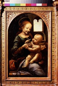 Madonna met een bloem door Leonardo da Vinci