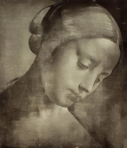 Vrouwelijk hoofd door Leonardo da Vinci