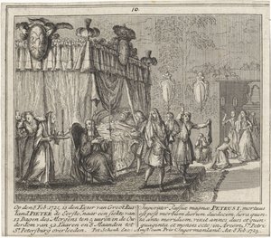 De dood van Peter de Grote op 8 februari 1725