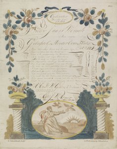 Wensbrief met Elia gevoed door raven door Leonardus Schweickhardt
