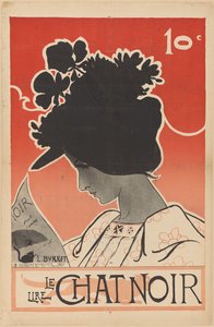 Affiche voor het tijdschrift Le Chat Noir door Leonce Burret