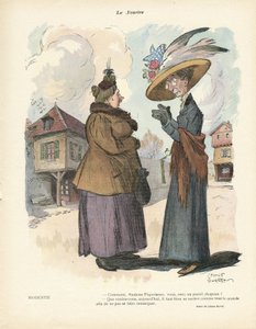 Illustratie van Leonce Burret (1865-1915) in Le Smile, nr. 19, 08/05/13 - Mode, Hoed door Leonce Burret