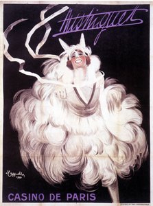 Affiche van Mistinguett (Mistinguette) in het Casino de Paris door Leonetto Cappiello