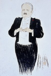 Marcel Prevost (1862-1941) Franse romanschrijver, tekening door Cappiello 1905
