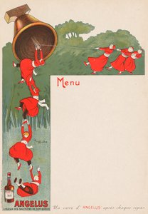Menu Pagina Angelus: Likeur van de Salesianen van Dom Bosco door Leonetto Cappiello
