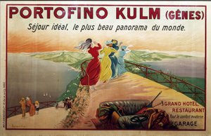 Posters, 20e eeuw. Advertentie voor Portofino hotel. Portofino Kulm (Genua) (poster) door Leonetto Cappiello